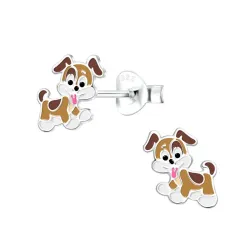 honden kinder oorbellen in zilver - Little Ones