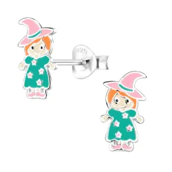 heksen kinder oorbellen in zilver - Little Ones