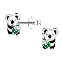 koalabeer kinder oorbellen in zilver - Little Ones