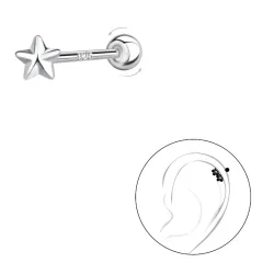 ster helix piercing in zilver