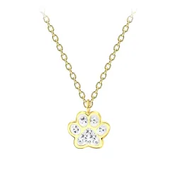 poot witte ketting in verguld sterlingzilver - Little Ones