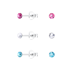veelkleurig oorsteker in zilver - Little Ones