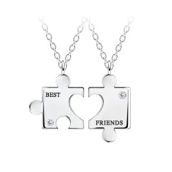 Best friends set met 2 ketting in zilver - Little Ones