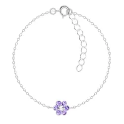 bloem kinder armband in zilver - Little Ones