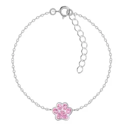 poot pink kinder armband in zilver - Little Ones