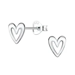 hart oorbellen in zilver - Little Ones