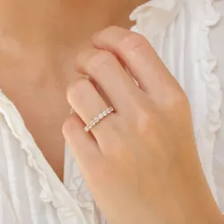 zirkoon ring in 9 karaat goud