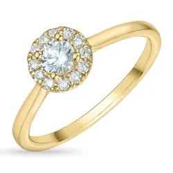 zirkoon ring in 9 karaat goud