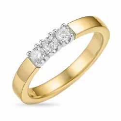 diamant mémoire ring in 14 karaat goud-en witgoud 0,28 ct