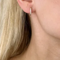 13 mm diamant creool in 14 karaat goud met diamant