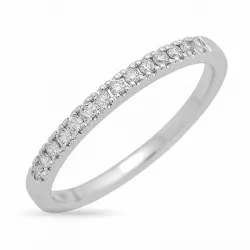 smal diamant witgoud mémoire ring in 14 karaat witgoud 0,154 ct