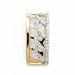 diamanten hanger in 14 caraat goud-en witgoud 0,23 ct