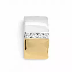 diamanten hanger in 14 caraat goud-en witgoud 0,20 ct