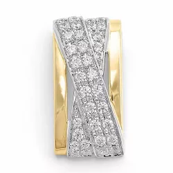 diamanten hanger in 14 caraat goud-en witgoud 0,47 ct