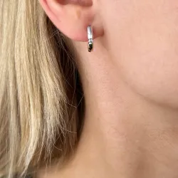 Trendy diamant halfcreool in 14 karaat roodgoud met diamanten 