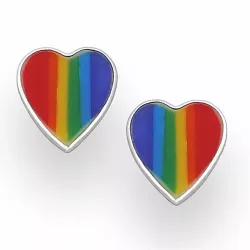 hart oorsteker in zilver