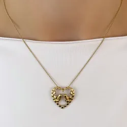 hart vogel hanger in verguld sterlingzilver