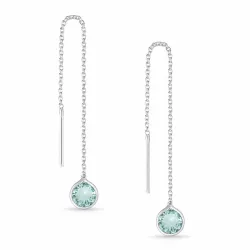 lange ketting oorbellen in zilver