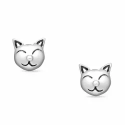 katten oorsteker in zilver
