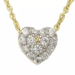 Eenvoudige ankerketting in 9 karaat goud met hanger in 9 karaat goud