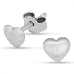 hart oorbellen in zilver