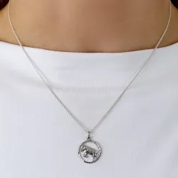 sterrenbeeld ram hanger in zilver