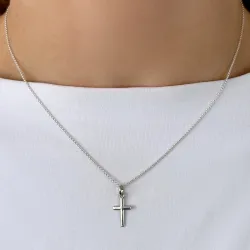 16 x 9 MM kruis hanger in zilver