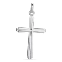 25 x 15 MM kruis hanger in zilver
