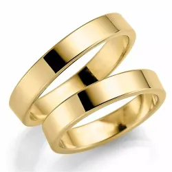 4 mm trouwringen in 9 karaat goud - set