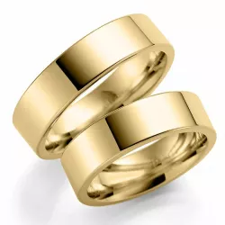 6 mm trouwringen in 9 karaat goud - set