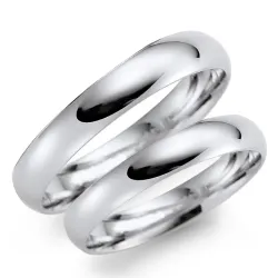 3 mm trouwringen in 14 karaat witgoud - set