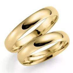 4 mm trouwringen in 14 karaat goud - set