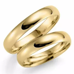 4 mm trouwringen in 9 karaat goud - set