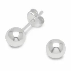 6 mm bolletje oorbellen in zilver