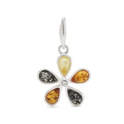 Sieraden: bloem hanger in zilver