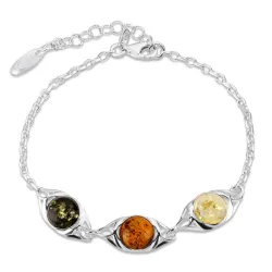 barnsteen armband in zilver