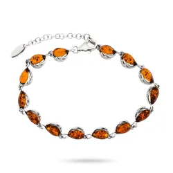 elegant barnsteen armband in zilver