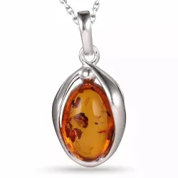 barnsteen ketting in zilver met hanger in zilver