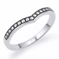 Zilver ring in geoxideerd sterlingzilver