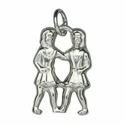sterrenbeeld tweeling hanger in zilver