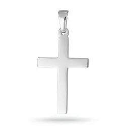 12 x 18 mm kruis hanger in gerodineerd zilver - Amoré