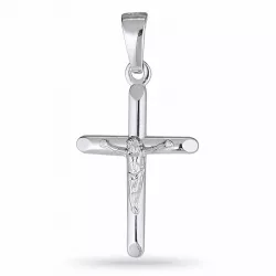 Jezus kruis hanger in gerodineerd zilver