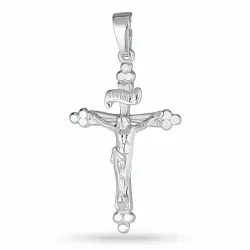 Jezus kruis hanger in gerodineerd zilver