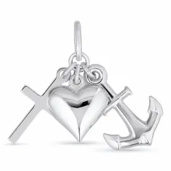 groot geloof-hoop-liefde hanger in zilver - Amoré