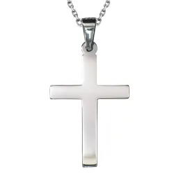 kruis hanger met ketting in zilver - Amoré