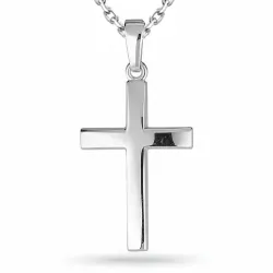 kruis ketting in zilver met hanger in zilver - Amoré