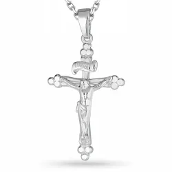 kruis met Jezus ketting in zilver met hanger in zilver - Amoré