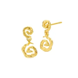 Sistie Isola oorbellen in verguld sterlingzilver