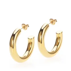 Sistie2ND Aura Medium halfcreool in verguld staal