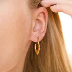 Sistie2ND x Signe Kragh Small halfcreool in verguld staal